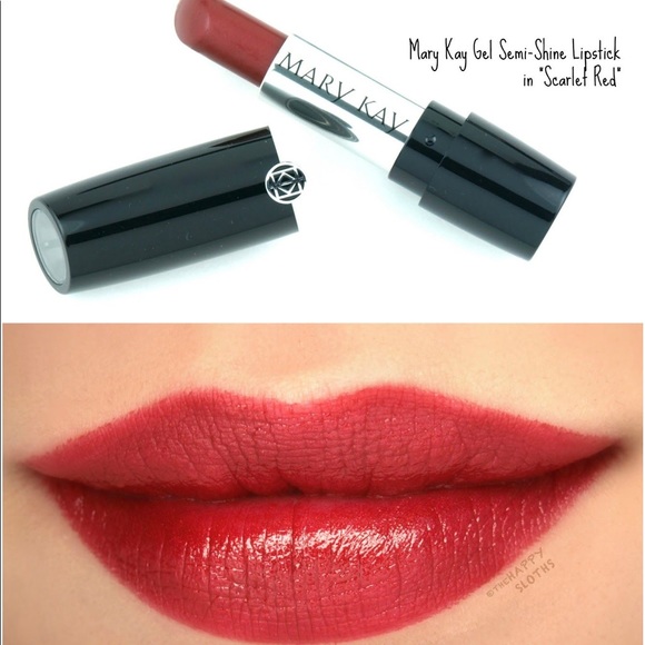 Mary Kay Gel Semi-Shine Lipstick Scarlet Red - Picture 8 of 16